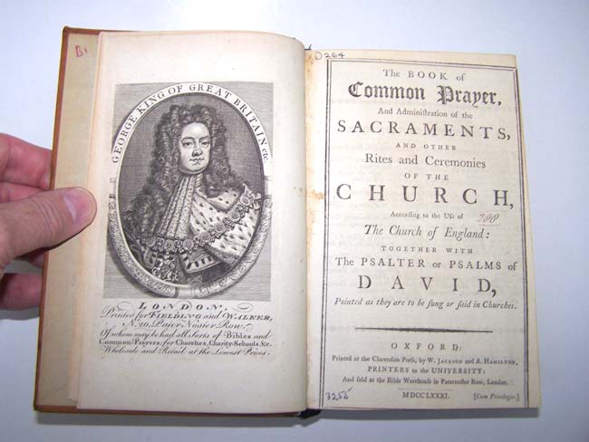 A Beautifully Illustrated 18th century Book of Common Prayer printed in Oxford in 1781